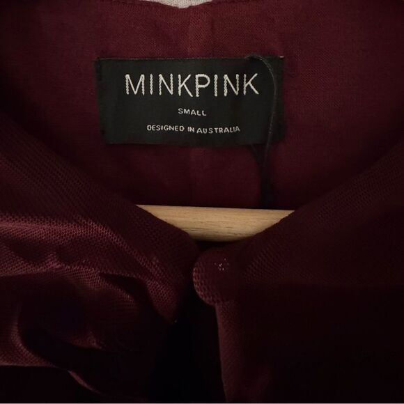 NWT MINKPINK ‘Kiki’ Mini Dress in Wine Size S - Picture 11 of 12